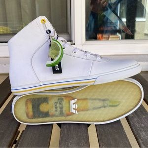 Corona x Supra Cuttler White canvas TUF men’s size 10.5 shoes (preowned, no box)